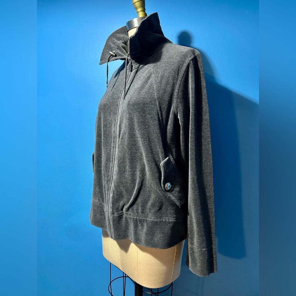 Signature Jones New York Gray Zip-Up Jacket